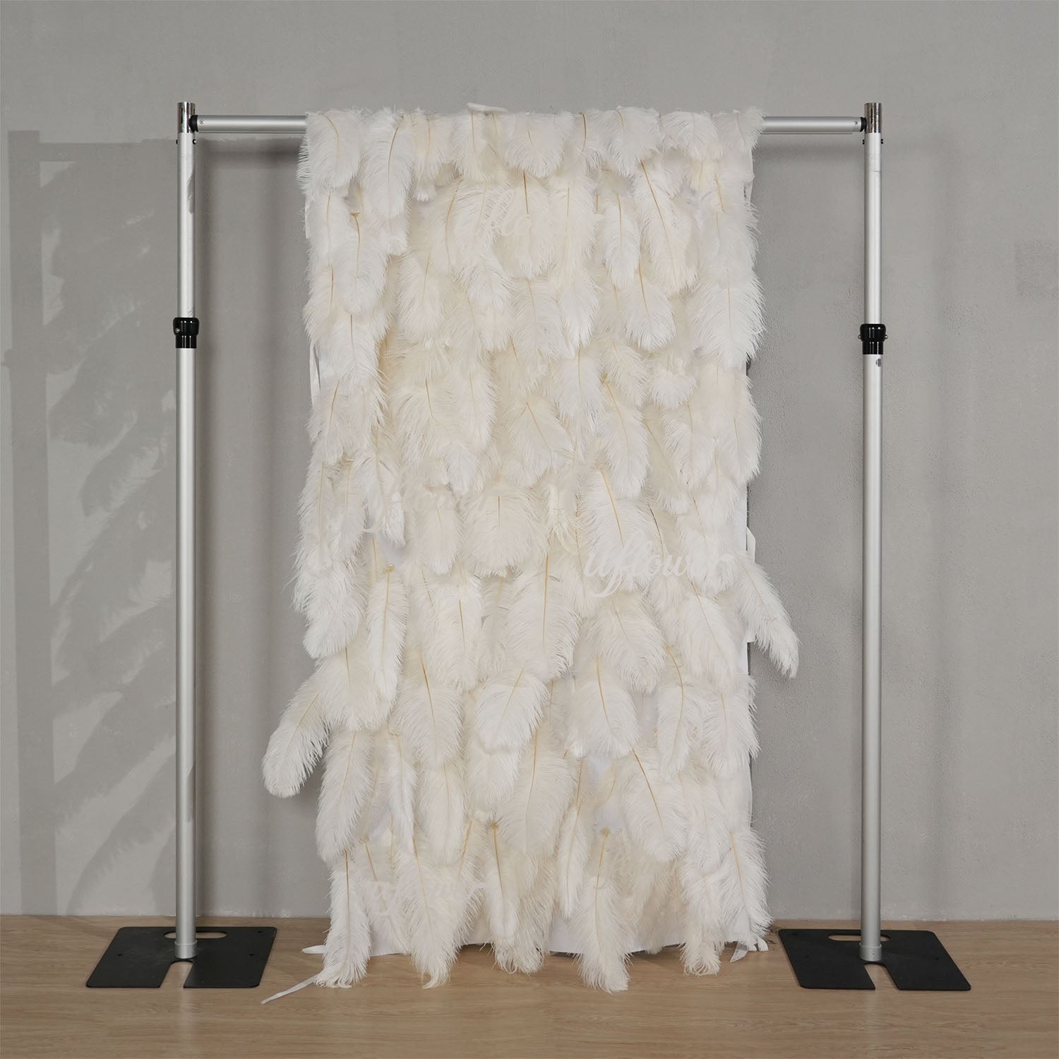 Uflower Artificial White 5D Flower Wall Wedding Backdrop Deco Birthday Party